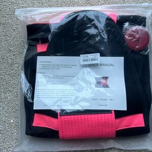 Pink and black womans waist trainer small NWT